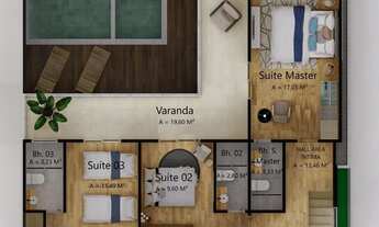 Imagem 5: Mandara Casa em condomínio fechado dispõe 200m² 4 suítes e 3 vagas na garagem em Salinas