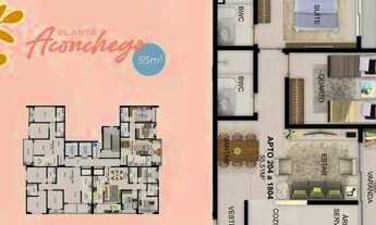 Imagem 5: Apartamento para venda possui 55 metros quadrados com 2 quartos