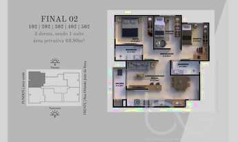 Imagem 7: Apartamento Nova Palhoça com 2 quartos e 2 banheiros