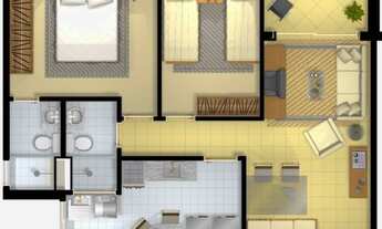 Imagem 6: Apartamento de 2 quartos com 55 m2 no Metropolis - R$269.900,00 whatsapp:9.9416.1934