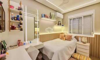 Imagem 7: Apartamento mobiliado com 76m² ,3 Dormitórios sendo 1 suíte, cozinha com churrasqueira e l