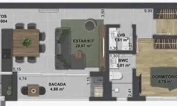 Imagem 6: Apartamento 3 Dormitórios para venda em Florianópolis - SC
