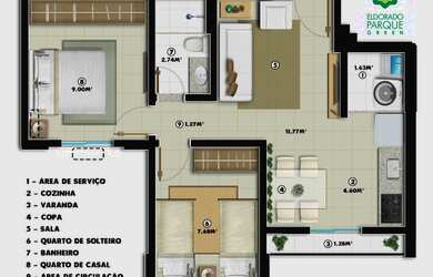 Imagem 5: Apartamento com 2 quartos no Eldorado Parque Green - Bairro Parque Oeste Industrial em Go