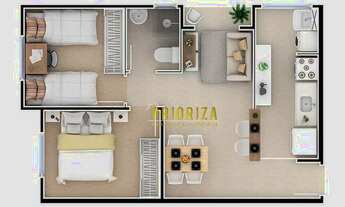 Imagem 6: Apartamento com 2 dormitórios à venda, 45 m² por R$ 149.990,00 - Residencial Star - Soroca