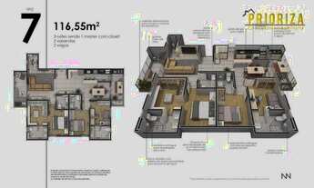 Imagem 3: Apartamento com 3 dormitórios à venda, 116 m² por R$ 818.524,77 - Edifício Kennedy 180 - S