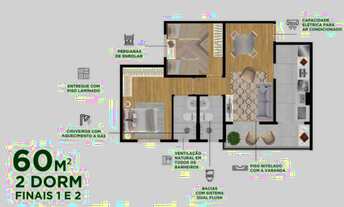 Imagem 4: Vendo apto. na planta-Urbanova: qualquer unidade de 2 dormitórios por 299 mil Piso e regis