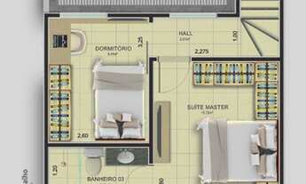 Imagem 2: Lançamento à venda no Turu - 01 Suíte Master com Varanda - 02 Semi-suíte - 02 Vagas de Gar