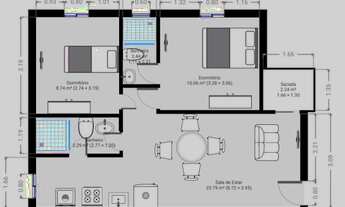 Imagem 2: Cond. Campo Bello, apto 2 quartos sendo 1 suíte, R$ 200 mil