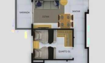 Imagem 3: Apartamento 54 a 57m² com suíte à venda - Monte Castelo - SJC