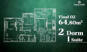 Imagem 6: Futuro apartamento a venda no Parque Industrial - Green Park - 64m² 2 dormitórios, 1 suíte