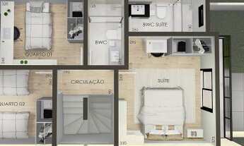 Imagem 4: Sobrado para Venda em Curitiba, XAXIM, 3 dormitórios, 1 suíte, 1 banheiro, 2 vagas