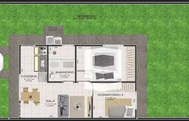 Imagem 6: Apartamento com 2 dormitórios à venda, 42 m² por R$ 161.800,00 - Núcleo Habitacional Adria
