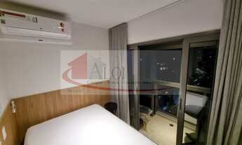 Imagem 5: Studio finamente mobiliado e com ar condicionado em andar alto. Ao lado do metrô Oscar Fre