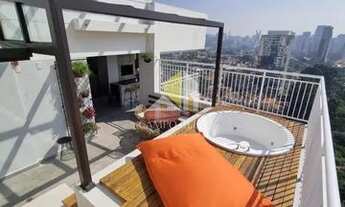 Imagem 6: Cobertura no Brooklin, 2 dormitórios sendo 1 suíte, 2 banheiros, 2 vagas, home office, à v