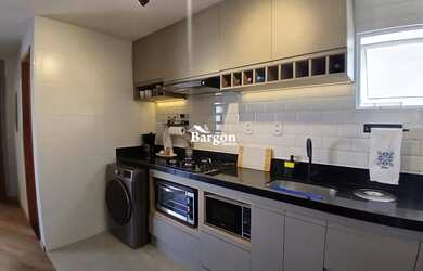 Imagem 3: Apartamento quarto e sala mobiliado equipado e decorado, com 1 vaga coberta e privativa, d