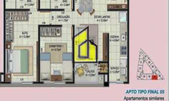 Imagem 5: RA Apartamento para venda possui 70 metros quadrados com 2 quartos