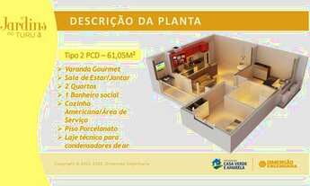 Imagem 6: B128::JARDINS TURU 3 - Apartamento para venda possui 61 metros quadrados com 2 quartos e