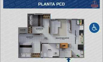 Imagem 4: DH14- APTO NO TURU COM ENTRADA DE R$ 500,00 E DESCONTO DE ATE 55 MIL