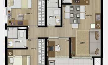 Imagem 3: MODERN LIFE, NOVO, 2 QUARTOS, SENDO 1 SUÍTE, 2 VAGAS DE GARAGEM