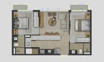 Imagem 3: Apartamento para venda tem 61 metros quadrados com 2 quartos em Cidade Baixa - Porto Alegr