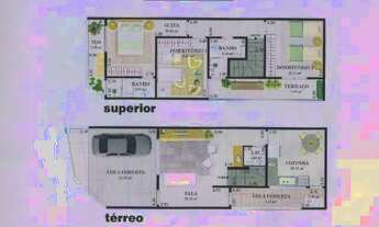 Imagem 4: Sobrado com 3 dormitórios à venda, 120 m² por R$ 510.000 - Vila Guilhermina - Praia Grande