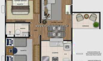 Imagem 5: Apartamento para venda com 41 metros quadrados com 2 quartos em Jardim Maranguape - Paulis