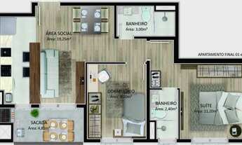 Imagem 6: Apartamento com 2 dormitórios à venda, 56 m² por R$ 321.563,76 - Panazzolo - Caxias do Sul