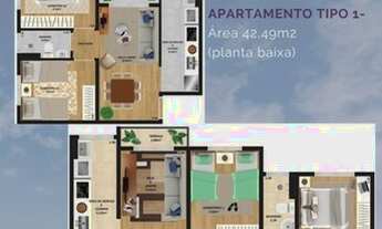 Imagem 3: Apartamento para venda com 44 metros quadrados com 2 quartos em Jardim Jacinto - Jacareí