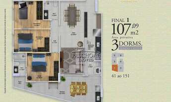 Imagem 4: APARTAMENTO 2 QUARTOS SENDO 1 SUITE 1 BANHEIROS 1 VAGA DE GARAGEM JARDIM IMPERADOR EM PRAI