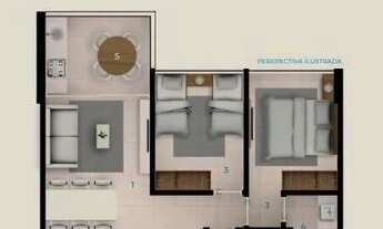 Imagem 2: Apartamento na beira mar de Muro Alto 2 quartos, varanda e 2 vagas de garagem