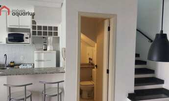 Imagem 5: Apartamento Duplex mobiliado com 1 dormitório à venda, 54 m² por R$ 370.000 - Jardim Aquar