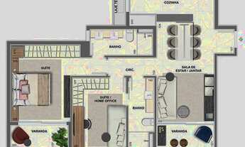 Imagem 2: Apartamento à venda, 2 quartos, 1 suíte, 2 vagas, Vila da Serra - Nova Lima/MG