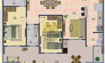 Imagem 3: Apartamento com 2 dorms, Ocian, Praia Grande - R$ 871 mil, Cod: 12511