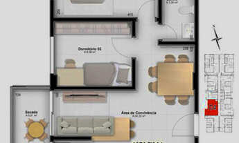 Imagem 4: Apartamento em Lages, 2 quartos. Residencial Bérgamo