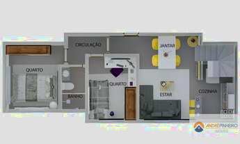 Imagem 7: Cobertura com 2 quartos à venda, 50 m² por R$ 355.000 - Jardim Leblon - Belo Horizonte/MG