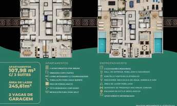 Imagem 2: Apartamento 3 suítes e 2 vagas de garagem em Balneário Perequê/SC