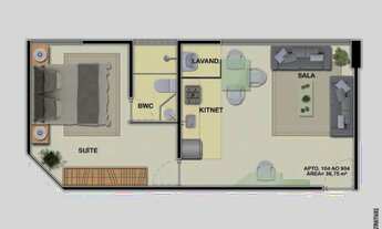 Imagem 6: EC Apartamento com 1 dormitório