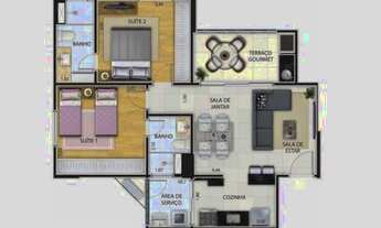 Imagem: Apartamento à venda 2 suítes, varanda