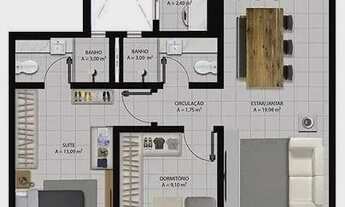 Imagem 3: Apartamento 3 Dormitórios para venda em São José - SC