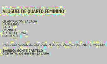 Imagem: Aluga-se quarto feminino