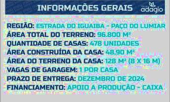 Imagem: TER-71e Casa de condomínio para venda possui