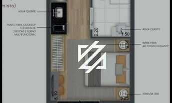 Imagem 2: Studio com 1 dormitório para alugar, 23 m² por R$ 2.475,25/mês - Vila Madalena - São Paulo