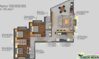 Imagem 6: Apartamento com 3 dormitórios à venda, 107 m² por R$ 1.652.000,00 - Planalto - Gramado/RS