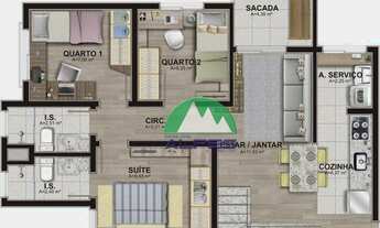 Imagem 3: LINDAS COBERTURAS XAXIM 2 ULTIMAS UNIDADES DUPLEX PRONTAS PARA MORAR (02VAGAS DE GARAGEM