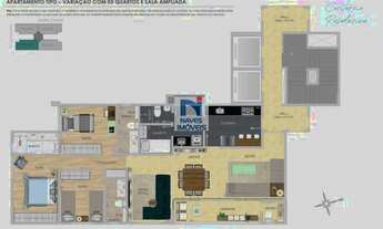 Imagem 5: Apto 130,94 m²; 02 suítes e 02 semi, espaço gourmet, sauna, piscina coberta ENTREGA DE..