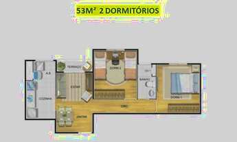 Imagem 5: Apartamento para venda com 57 metros quadrados com 2 quartos em Nova América - Piracicaba