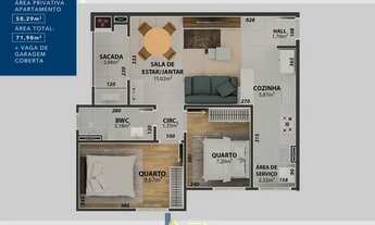 Imagem 2: Apartamento 02 quartos Costa e Silva Joinville