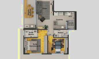 Imagem 2: Apartamento Alameda JK com 128 metros quadrados com 3 suítes!!!