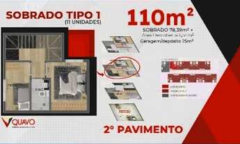 Imagem 3: Sobrado em condomínio a venda com plantas de 110 m² e 125m², 2 ou 3 dormitórios e 2 vagas