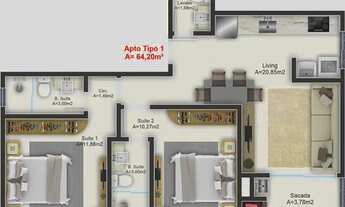 Imagem 6: Apartamentos em Itapema, com 02 dorms, sendo 01 suíte!!! Morretes